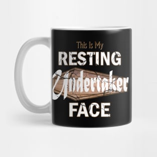 Resting Undertaker Face Funny Coffin Mug